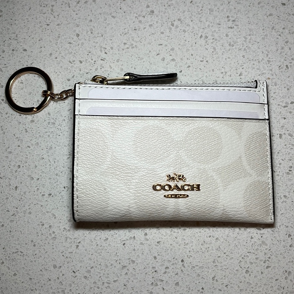 Coach Mini Skinny Id Case in Signature Canvas